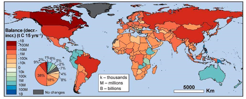 image of a world map with pie chart