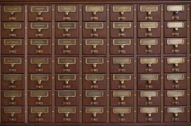 Card catalog index