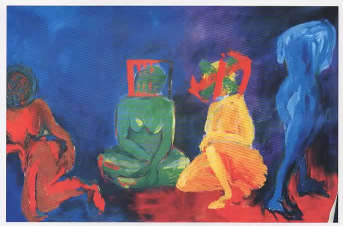 ‘No to Torture’ After Delacroix, Women of Algiers 1874 (1982) by Houria Niati