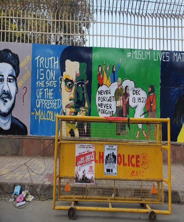 Murals at Shaheen Bagh, New Delhi.  January 2020.