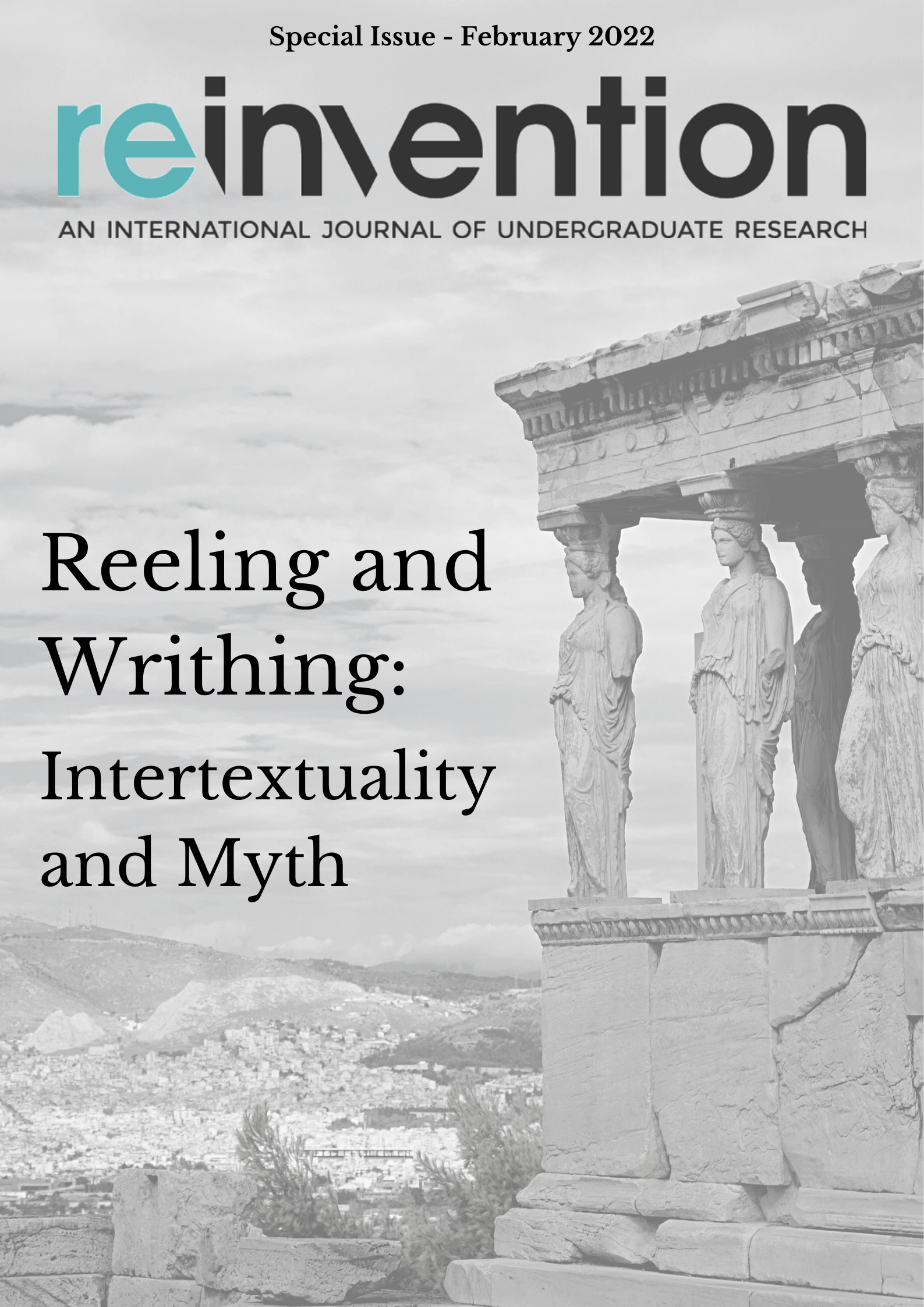 Cover of this special issue, showing a picture of the Parthenon with three statues and a view over the city