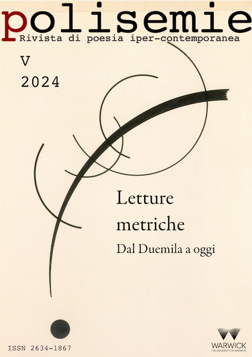 					View Vol. 5 (2024): Letture metriche. Dal Duemila a oggi
				